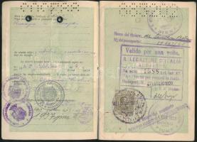 1929 A Magyar Királyság fényképes útlevele két személy, férj és feleség részére /
1929 Hungarian pas...