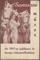 1941 Durch die Welt im Zirkuszelt - A Sarrassini cirkusz műsora, képekkel illusztrált prospektus, 16p