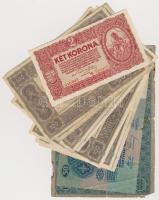 1902. 1000K + 1914. 50K román felülbélyegzéssel + 1920. 2K + 100K "Orell Füssli Zürich" (9x) T:vegyes