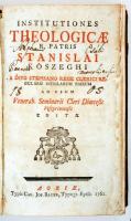 Stanislai Kószeghi: Institutiones theologicae. Pars. I. Agriae, 1761, Typis Car. Jos. Bauer. Kissé v...