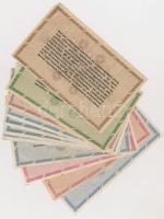 1946. 11db-os vegyes adópengő bankjegy tétel, közte sor- és sorszám nélküliek T:vegyes