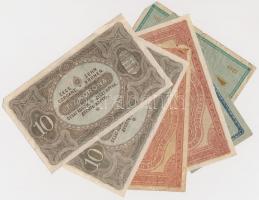 1914. 2K "C" sorszámjel + 1920. 1K + 2K (2x) + 10K (2x) T:vegyes