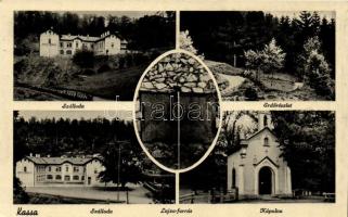 Kassa, Szálloda, erdő, Lujza forrás, kápolna / hotel forest, fountain, chapel