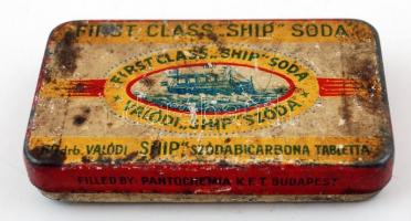 Ship Soda szódabicarbona tabletta fém doboza, 7,5x4x1 cm