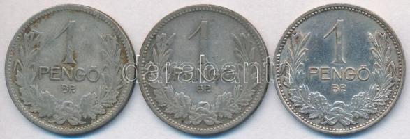 1926-1939. 1P Ag (3xklf) T:2,2-,3 ütésnyom