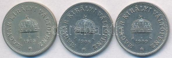 1908KB 10f Ni + 1909KB 10f Ni + 1915KB 10f alpakka T:2