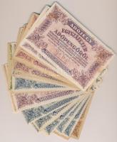 1946. 45db-os vegyes adópengő, közte fordított címeres, és több sorozat- és sorszám nélküli T:vegyes