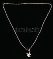 Ezüst(Ag) nyaklánc, jelzett, h: 40 cm, 4,3 g / silver necklace with pendant, 40 cm, 4,3 g