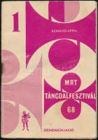 1968 20 táncdal a Táncdalfesztivál 1968 elődöntőinek műsorából, 1. füzet, szavazólappal, 32p