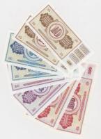 Jugoszlávia 1978. 10D (2x) sorszámkövetők + 50D (2x) sorszámkövetők + 1981. 20D (2x) sorszámkövetők ...