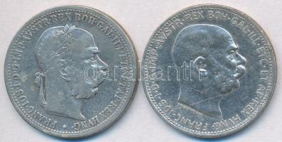 Ausztria 1904-1916. 1K Ag "Ferenc József" (2x) T:2,2-
Austria 1904-1916. 1 Corona Ag "...