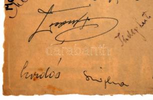 1956 A magyar football vélgatott tagjainak aláírása Törökországból Puskás, Hidegkuti, Tichy, Machos,...