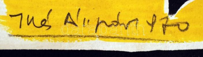 Illés Árpád (1908-1980): BUÉK 1970. linómetszet, tojástempera. szignált 18x12 cm