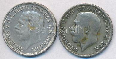Nagy-Britannia 1922. 6p Ag + 1936. 6p Ag "V. György" T:2,2-,3
Great Britain 1922. 6 Pence ...