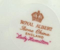 2 db jelzett (Royal Albert) mokkás csésze, matricás, jelzett, hibátlan