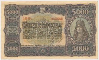 1923. 5000K "Magyar Pénzjegynyomda Rt." T:II-,III apró szakadás, szép papír