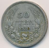 Bulgária 1930BP 50L Ag "III. Borisz" Budapest T:2,2-
Bulgaria 1930BP 50 Leva Ag "Bori...