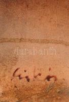 Csikós András (1947-2006): Tanya. Olaj, farost, jelzett, üvegezett keretben, 50×70 cm