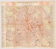 1959 Bécs térképe Ausztria térképével(Plan von Wien mit Karte von Österreich), Kartographische Anstalt Freytag-Berndt u. Artaria, 48x41 cm / 1959 Map of Vienna and Austria (Plan von Wien mit Karte von Österreich), Kartographische Anstalt Freytag-Berndt u. Artaria, 48x41 cm