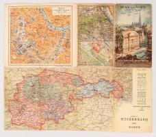 1959 Bécs térképe Ausztria térképével(Plan von Wien mit Karte von Österreich), Kartographische Ansta...
