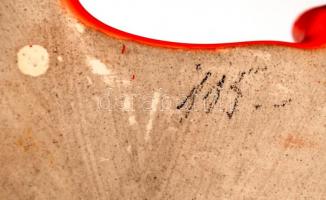 Hummel piros törpe schnauzer, felakasztható falidísz, kézzel festett, jelzett, apró kopásnyommal, d:...