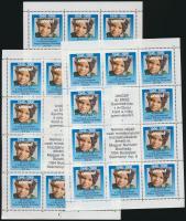 1973, 1986 UNICEF a világ gyermekeiért 3 db levélzáró ív, Bélyegkiállítás emléklap