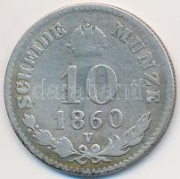 Ausztria / olasz verdejel 1860V 10kr Ag "Ferenc József" T:3
Austria / Italian mint mark 18...