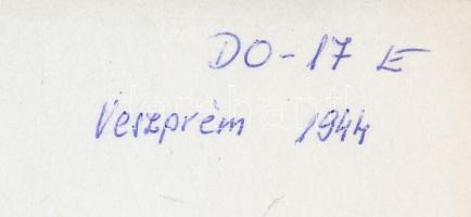 1944 Do 17E1 "Fliegender Bleistift" nagy sebességű német bombázógép, hátoldalon feliratozv...