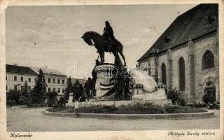 Kolozsvár, Cluj; Mátyás király szobra / statue (Rb)