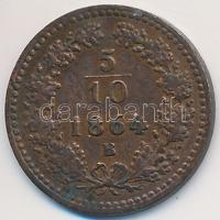 1864B 5/10Kr Cu T:2- Adamo M3