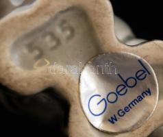 Trombitáló kiselefánt, Goebel porcelán figura, kézzel festett, jelzett, hibátlan, m: 7,5 cm