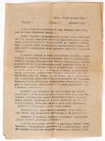 1944 Az MKP ellenállásra felszólító röplapja, Budapest kiürítésének megakadályozására. 2 gépelt oldal.