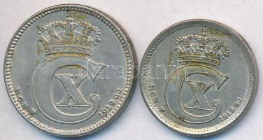 Dánia 1919. 10ö Ag + 25ö Ag T:2
Denmark 1919. 10 Öre Ag + 25 Öre Ag C:XF