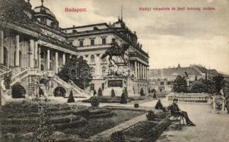 Budapest I. Királyi vár, Jenő herceg szobra, Divald (EK)