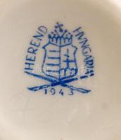 Herendi Nanking bouqet (Nbp) porcelán vázácska, kézzel festett, jelzett, kopásnyomokkal, m: 6,5 cm