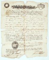 1847 Váltó 30kr szignettával / Bill of exchange with signetta