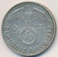 Német 3. Birodalom 1937A 2M Ag "Hindenburg" T:2-
German Third Reich 1937A 2 Mark Ag "...