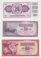 Fehéroroszország 2000. 5R (2x) sorszámkövetők + Jugoszlávia 1974. 20D (6x) sorszámkövetők párban + 1...