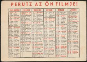 1942 Fotóélet reklámos kártyanaptár