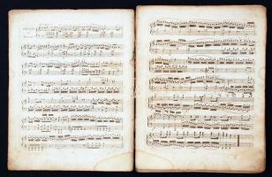 1828 L. Adam: Pianoforteschule kottafüzet + egy kicsit későbbi kotta, Rézmetszetű lapokkal, kissé me...