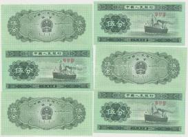 Kína 1953. 5F (50x) T:I
China 1953. 5 Fen (50x) C:UNC