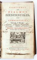 Justo Modersonio: Conicones in psalmos poenitentiales, seu Commentarius litteralis et moralis, autor...