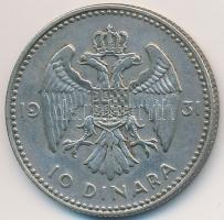 Jugoszlávia 1931. 10D Ag "I. Sándor" T:2-
Yugoslavia 1931. 10 Dinara Ag "Alexander I...