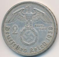 Német 3. Birodalom 1938B 2M Ag "Hindenburg" T:2,2-
German Third Reich 1938B 2 Mark Ag &quo...