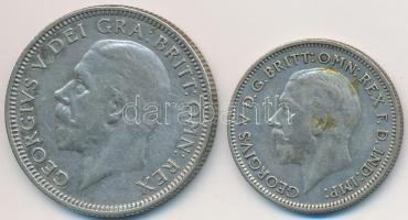 Nagy-Britannia 1932. 1Sh Ag + 1934. 6p Ag V. György T:2- Great Britain 1932. 1 Shilling Ag + 1934. 6 Pence Ag George V C:VF