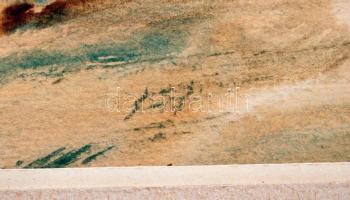 Wieszt József (1951-2007): Bolgár tengerpart. Akvarell, papír, jelzett, keretben, 25×40 cm