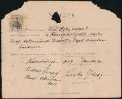 cca 1860-1890 14 db okmánybélyeges nyugta