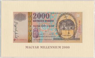 2000. 2000Ft "Millennium" a tervező, Vagyóczky Károly aláírásával T:I Eredeti díszcsomagolásban!