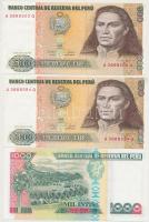 Peru 1987. 50I + 500 (4x) + 1988. 1000I (2x) T:I