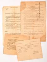 1929-1934 A Rábaszabályozó Társulat 4 b dokumentuma, meghívók, napirendek, döntések